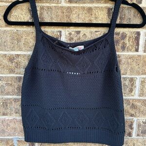 GB Black Crochet tank